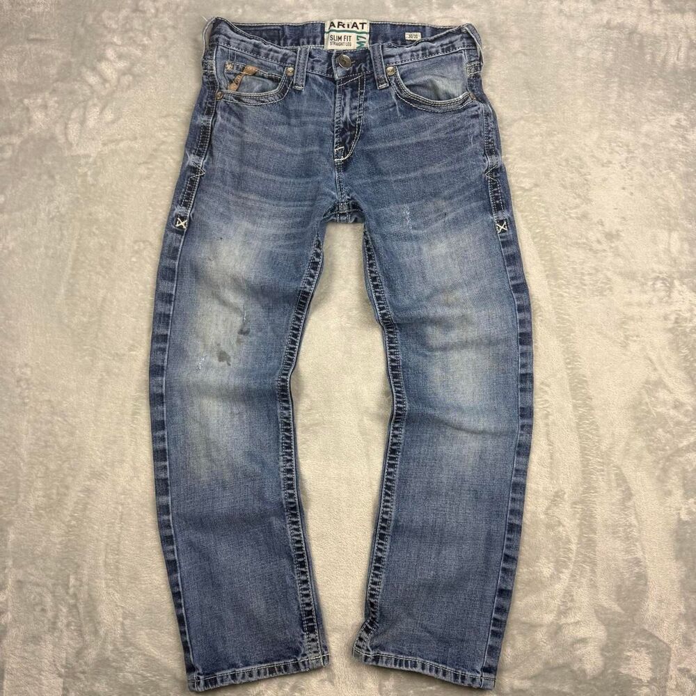 Ariat Men's Blue and Navy Jeans